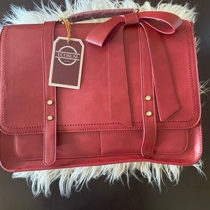 $80 Women's PU Detachable Bow Big Briefcase